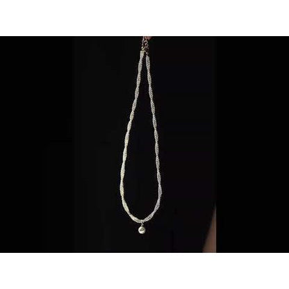 Twisted Pearl Strand Pendant Necklace