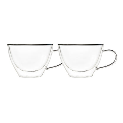 DOUBLE WALL HOT CHOCOLATE CUPS 370ML - SET OF 2