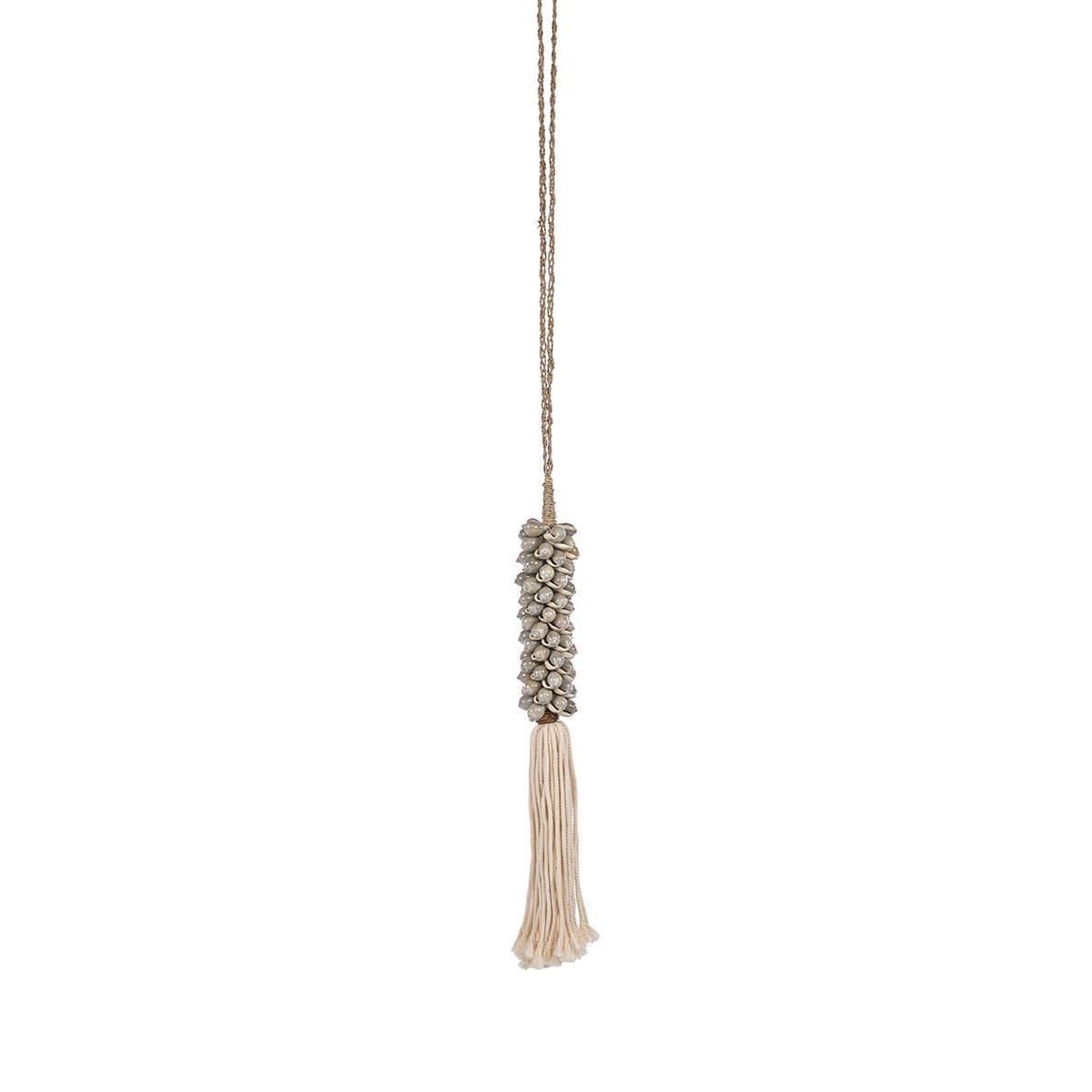 The Shell & Cotton Tassel - Grey