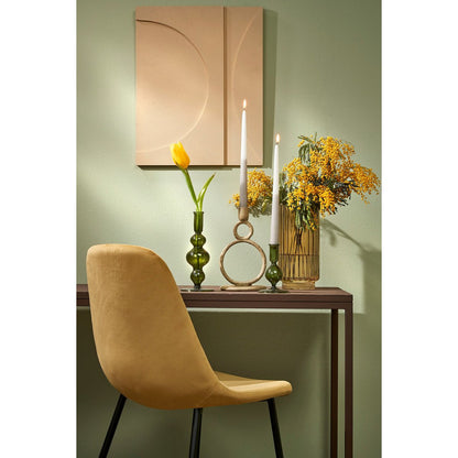 Dinner candle Dip-dye Light gray