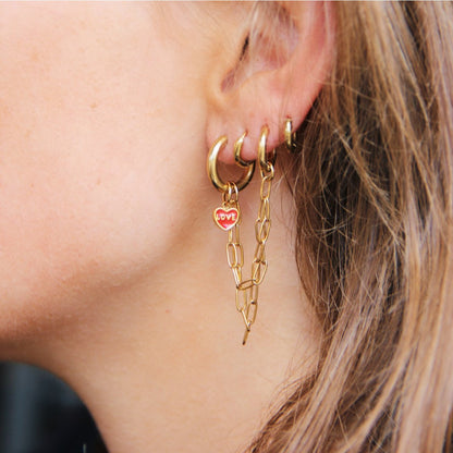 One-piece set – D-chain & red heart