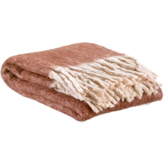 Plain recycled blanket Isabel Rouille 130 x 160