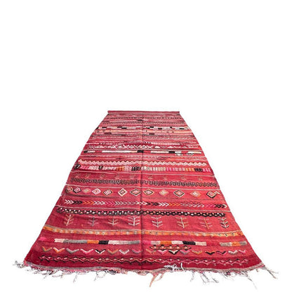 Pure wool Moroccan Kilim Berber rug 169 x 364 cm