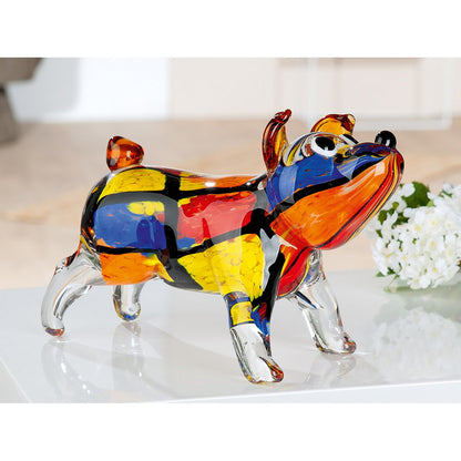 Figurine dog Pacco, multicolored H.17 cm