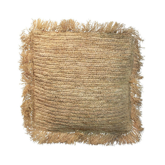 The Raffia Cushion Cover Square - Natural - 60x60