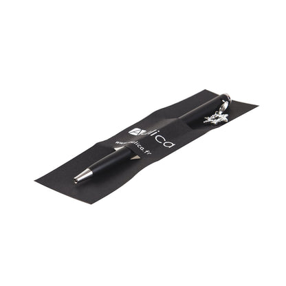 Black ball pen with diamond maguen