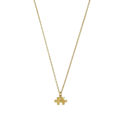 Puzzle Piece Relationship Necklace - Part 1 - Gold