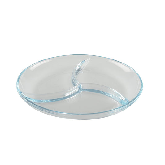 Plat 3 round glass compartments