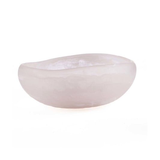 The Resin Organic Bowl - Pink White - L