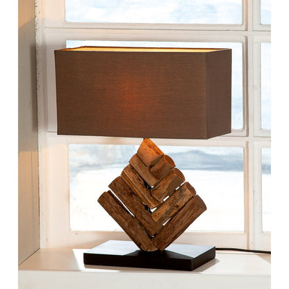 Wood lamp "Tribe" brown / black