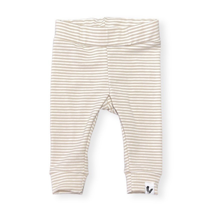 Newborn pants small stripes ivory