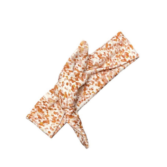 Knot hair band confetti burnt orange