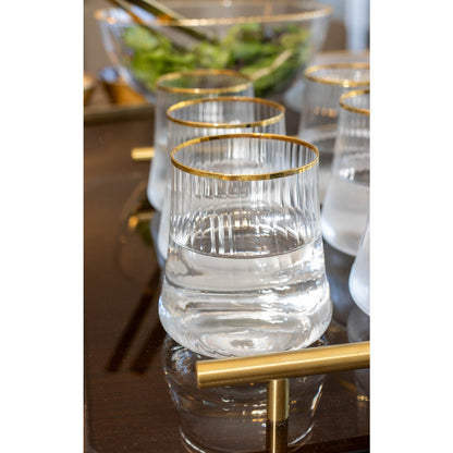 350ml gilded edge glasses - Lot of 6
