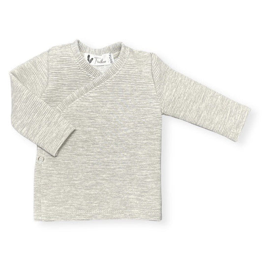 Wrap shirt rib light gray melange