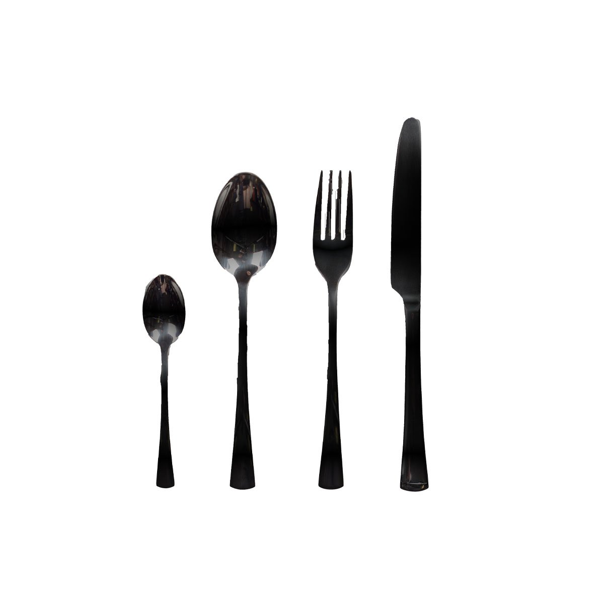 GLOSSY BLACK 24 PIECE KITCHENWARE