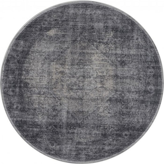 Rug Madel Round Gray ø160 cm