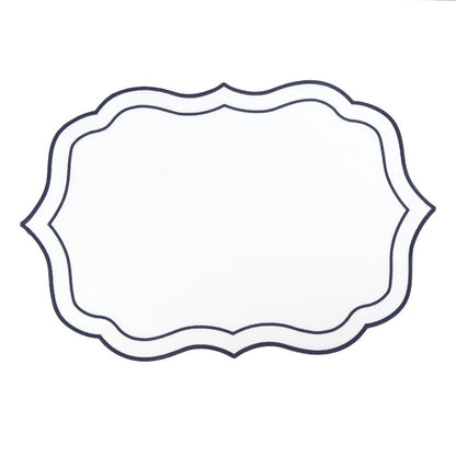 White and blue plate under