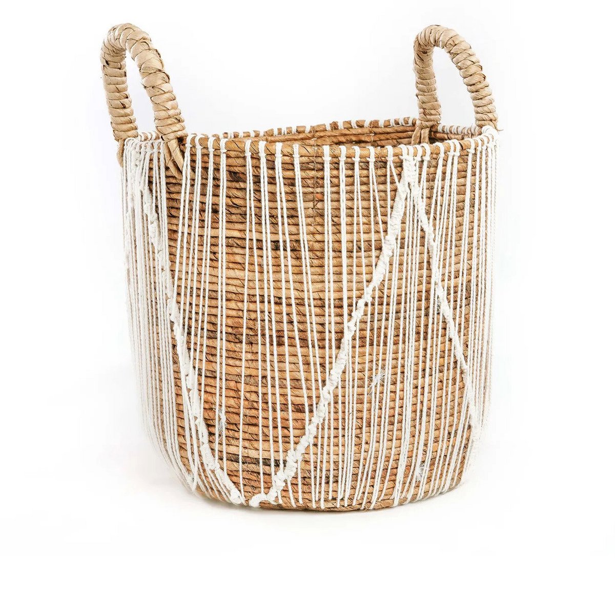 The Straight Stitched Macrame Basket - L
