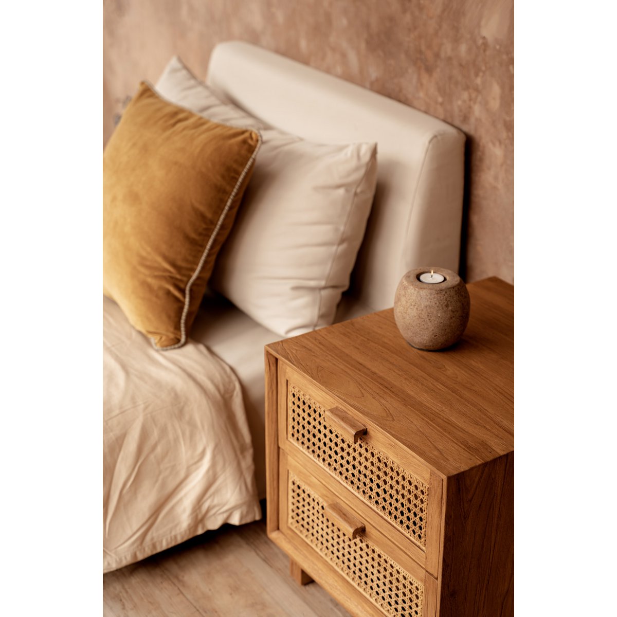 The Velvet Crush Cushion Cover - Mustard - 50x50