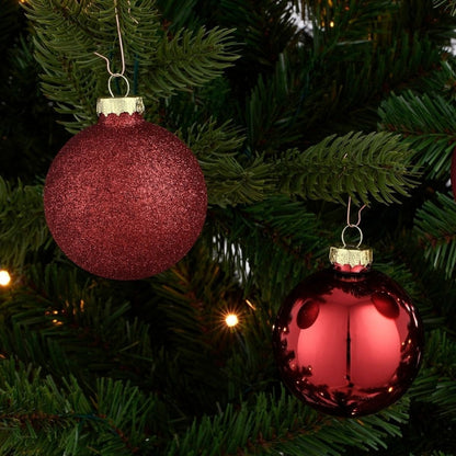 Christmas ball Glass baubles Red