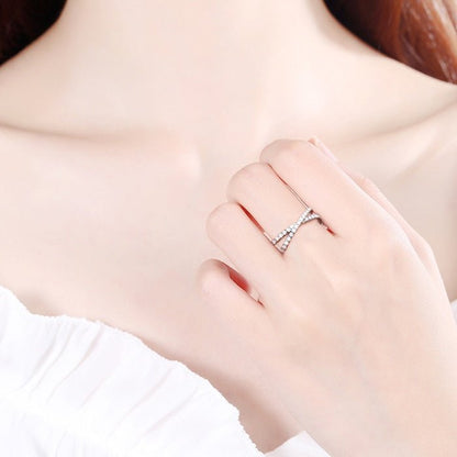 Dazzling Cross Moissanite Rings
