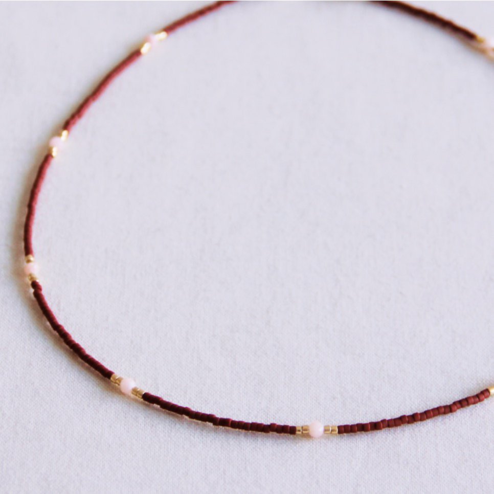 Miyuki necklaces - Chocolate Crush