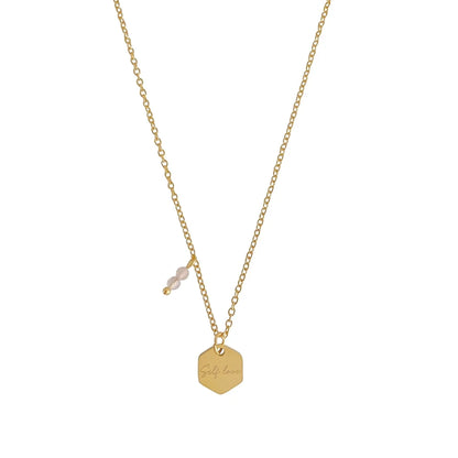 Necklace Self Love & Rose Quartz - Gold