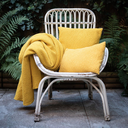Maia Navy recycled cushion 30 x 50