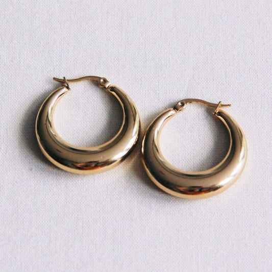 Stainless steel hoop 30mm “wide” – gold