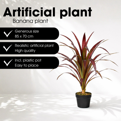 Artificial Plant Banana Tree Red
