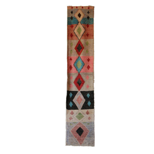 Colorful Berber Boujaad hallway rug 89 x 492 cm