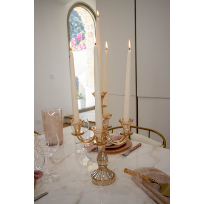 Chandelier 5 lights amber H35cm