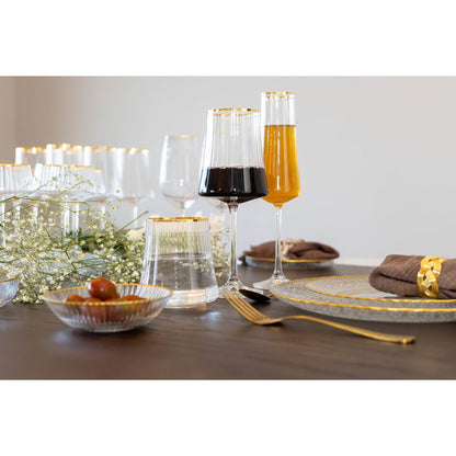 Champagne flutes gilded edge 210ml - Lot of 6