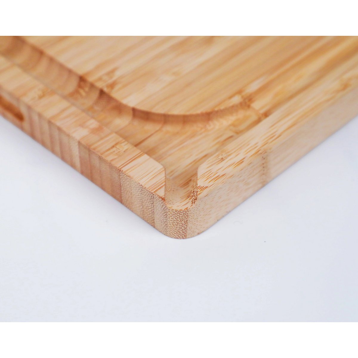 Kitchen accessories - KOTAI bamboo cutting board with juice groove and hidden handles - 40 x 30 x 2 cm