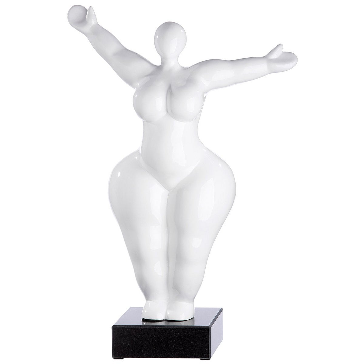 Poly sculpture "Lady" glossy white