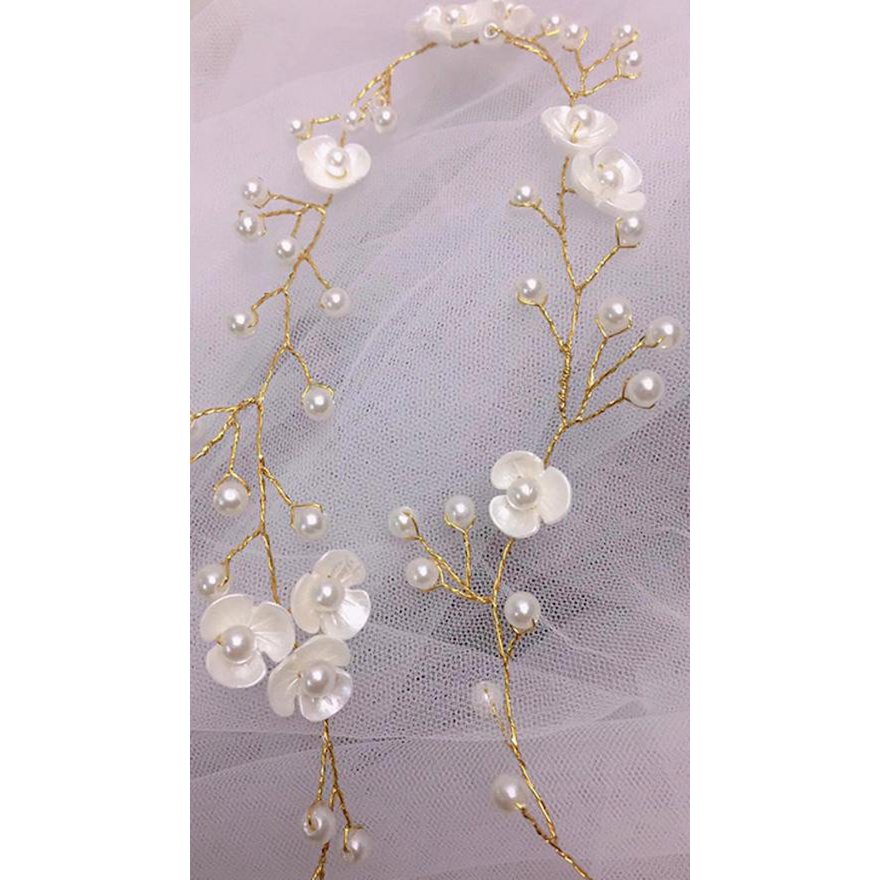 Romantic Floral Soft Bridal Hair Vine