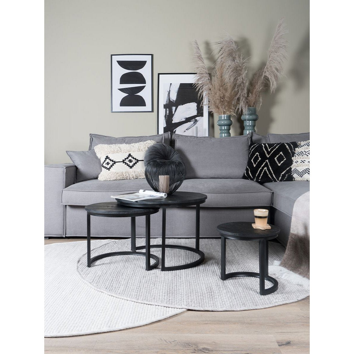 Rug Pebbel 815 - Round ø200 cm