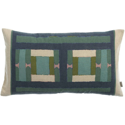 Gray green Taho print cushion 30 x 50