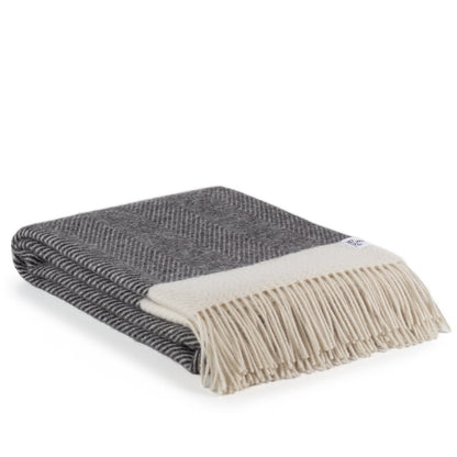 Wool Throw Blanket FLORENCE grey