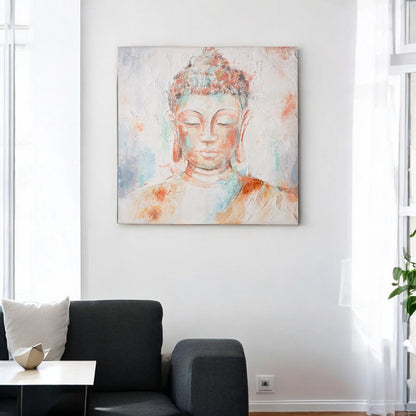 Square image of Buddha, height 100 cm