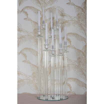 CRYSTAL CENTER CANDLE HOLDER 8 LIGHTS H77CM