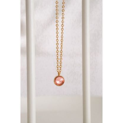 Pink Diamond Necklace - Gold