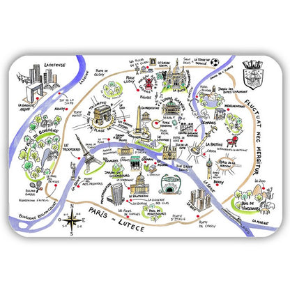 Paris Lutèce Drawing Placemat