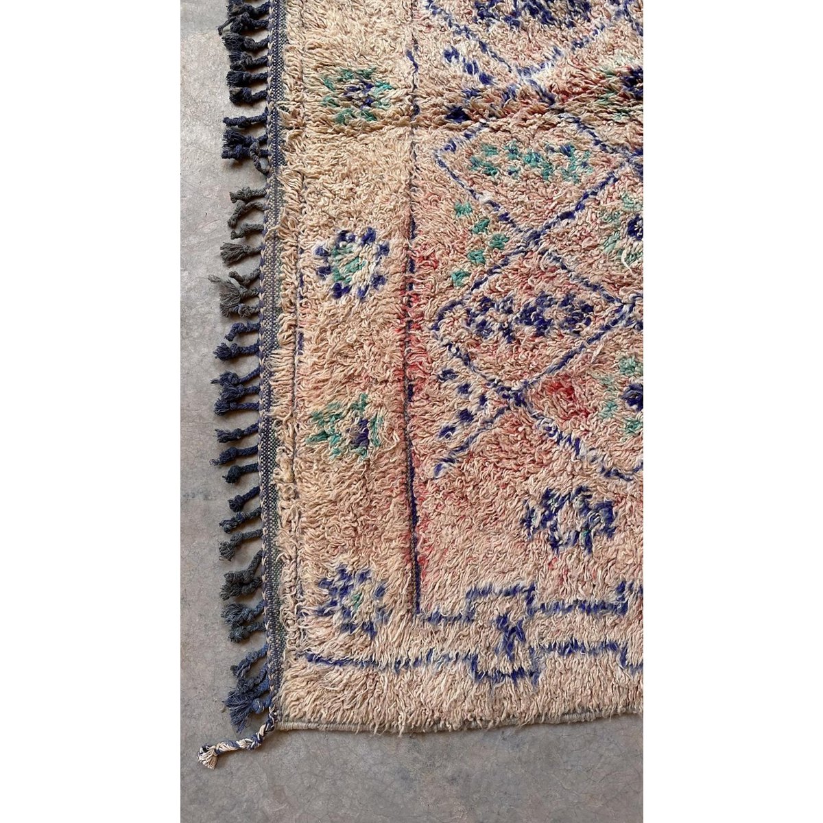 Pure wool Moroccan Berber rug 180 x 363 cm