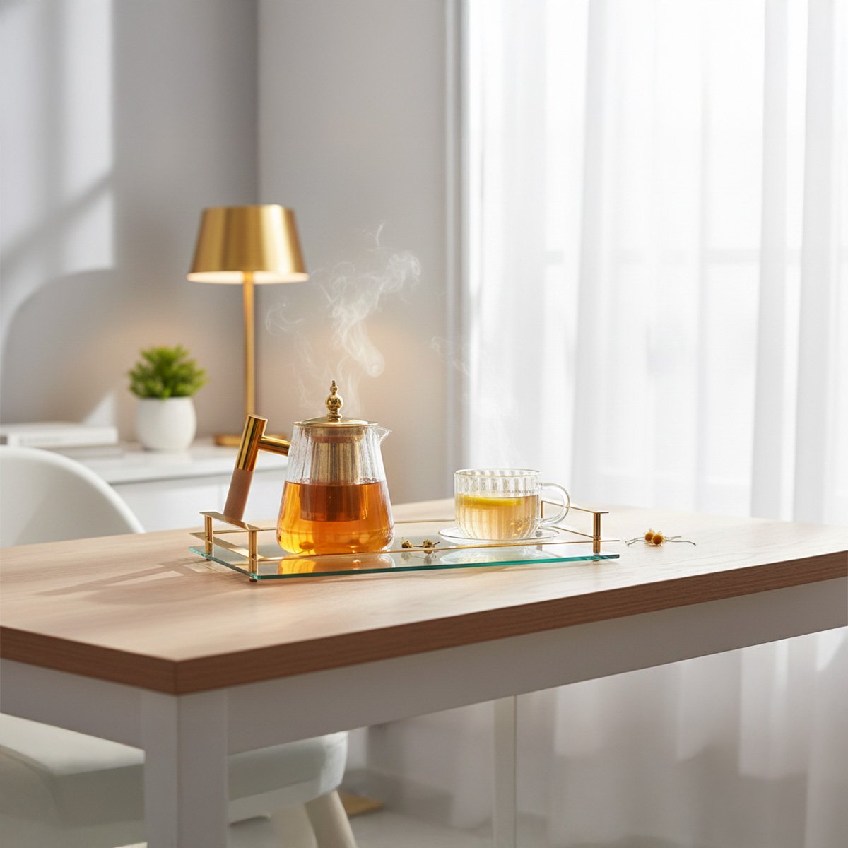 Glass teapot with filter 600ml