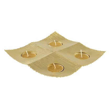 4 LIGHTS CANDLE HOLDER GOLD MAT