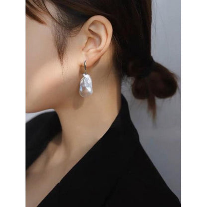 Chunky Baroque Pearl Large Drop Earrings