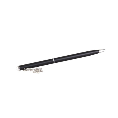 Black ball pen with diamond maguen