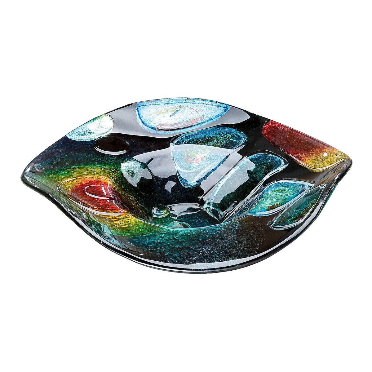 Glasart oval decorative bowl "Sunrise"