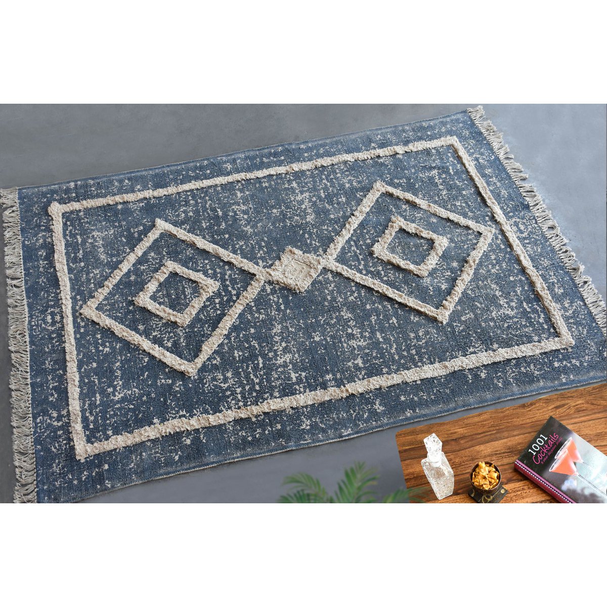 Andros Rug Blue/Ivory 180 x 120